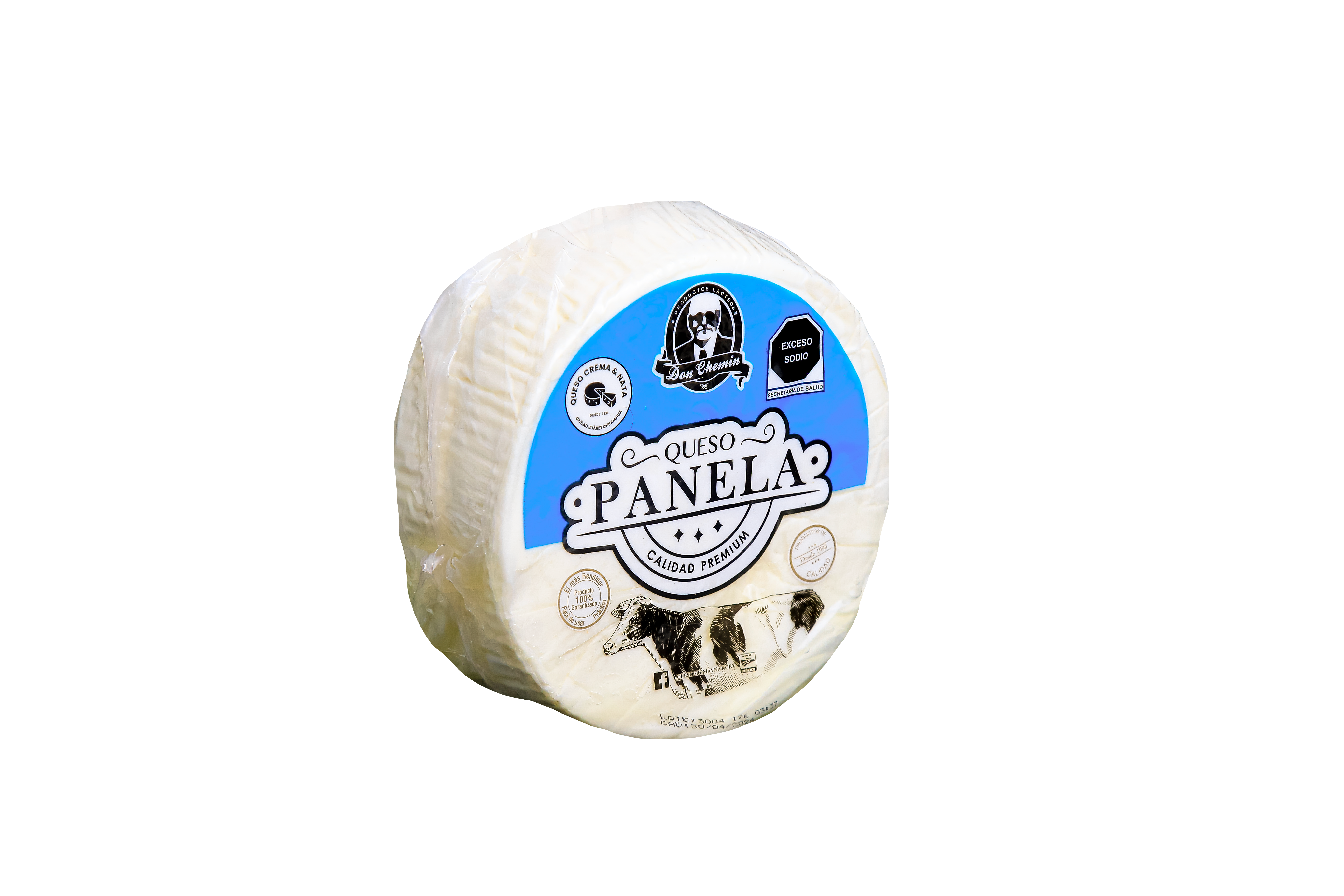 Queso Panela Natural Don Chemin Kg	 
