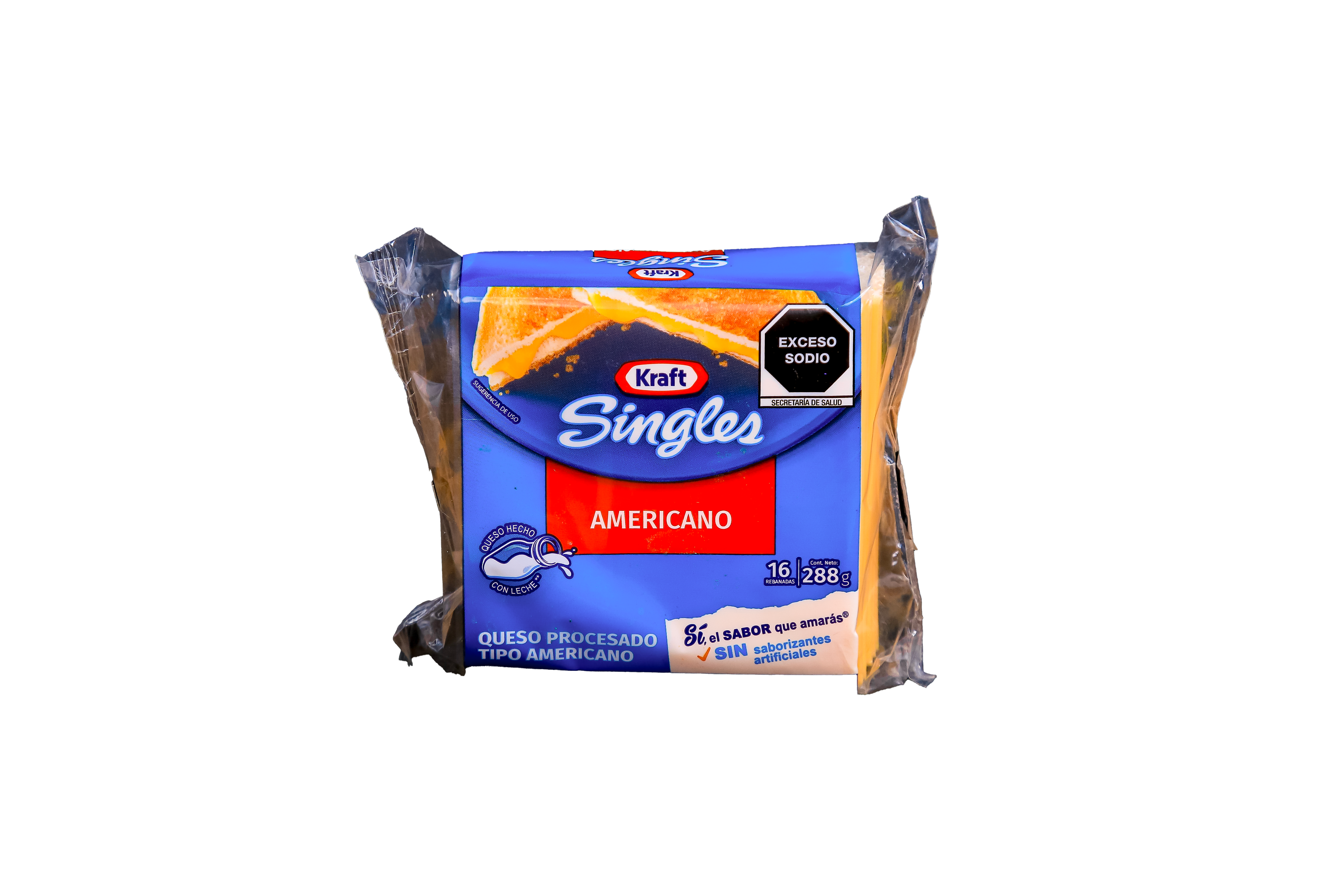 Queso Singles Americano 288 GR
