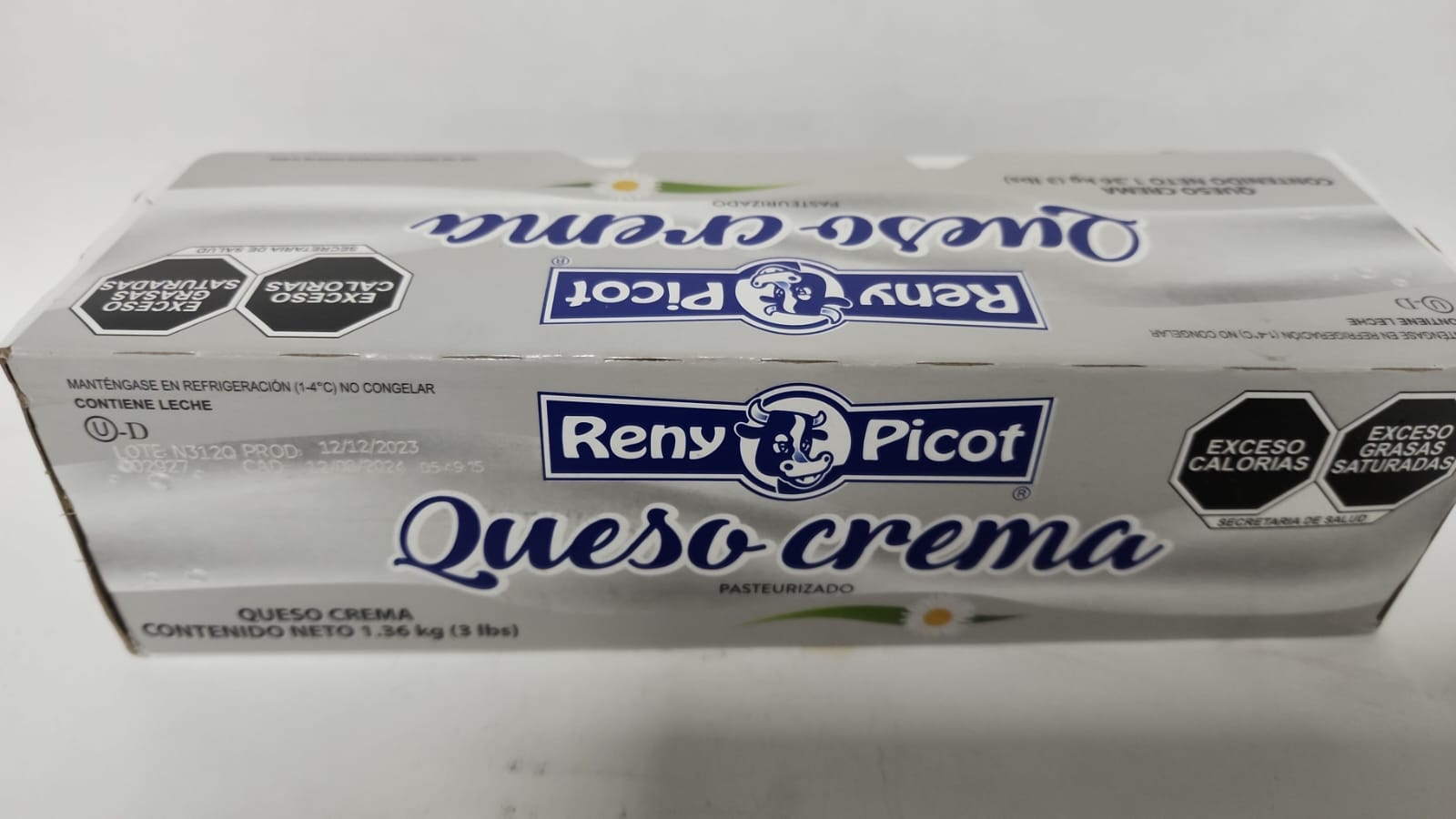 Queso Crema Barra Reny Picot Kg	 
