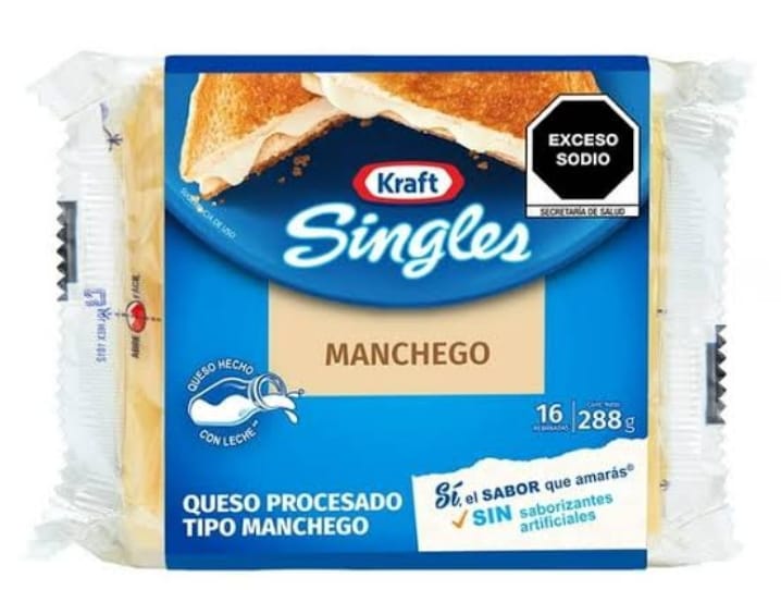 Queso Singles Manchego 288 GR